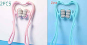 Multifunctional Neck Massager Tool - Six-Wheel Pain Relief and Relaxation