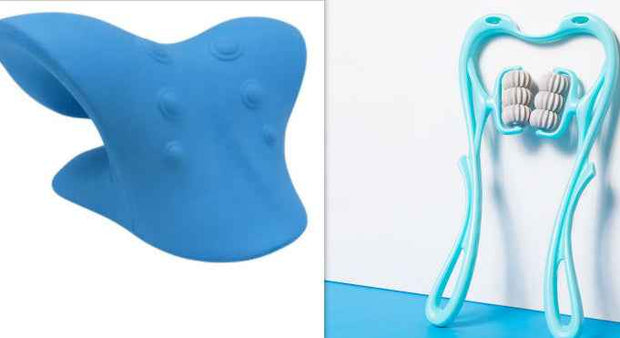 Multifunctional Neck Massager Tool - Six-Wheel Pain Relief and Relaxation