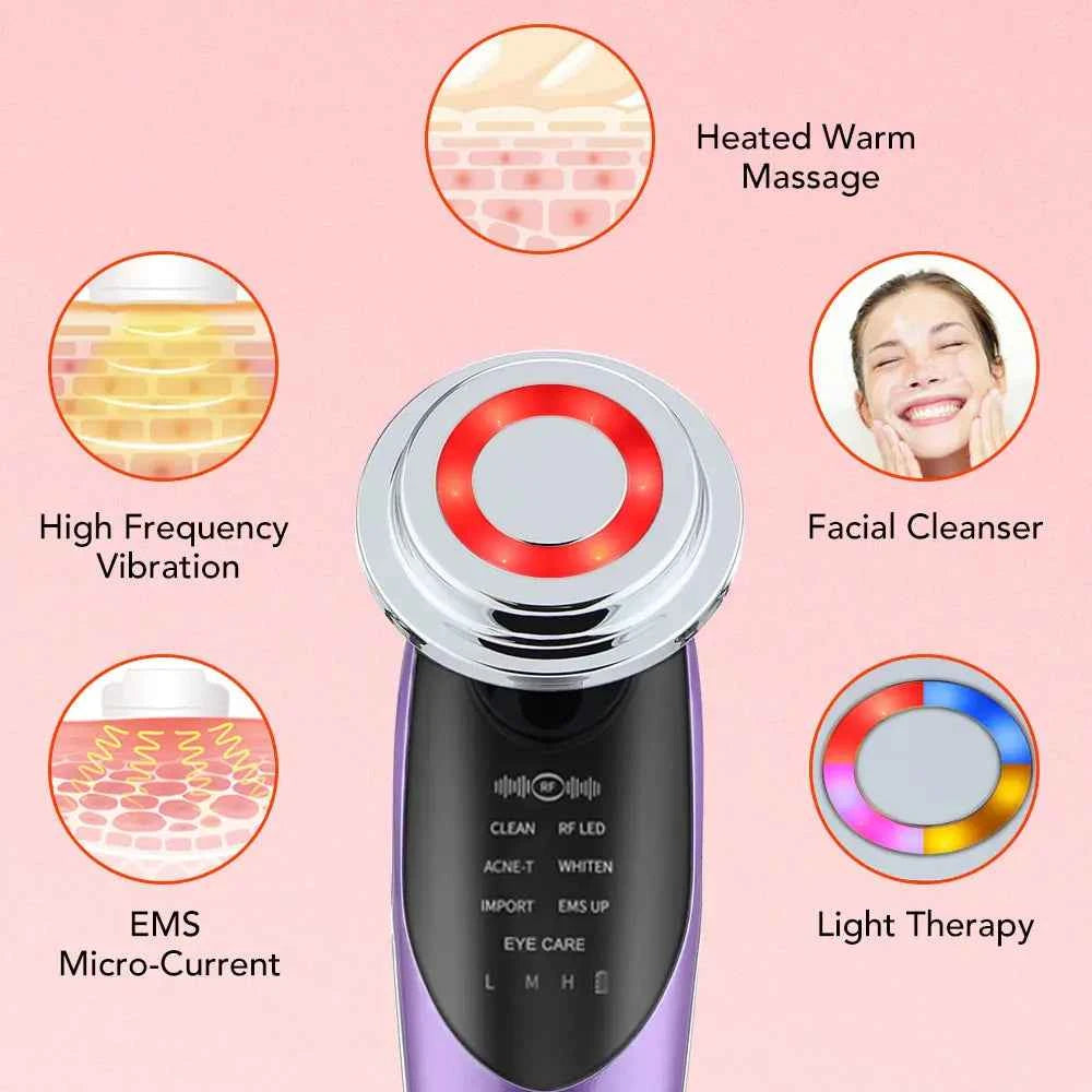 7 in 1 Face Lift Device Facial Massager for Youthful Skin and Anti-Aging