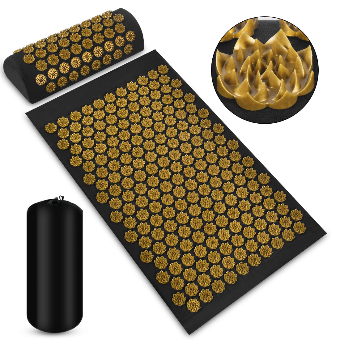 Acupressure mat for stress relief and muscle relaxation