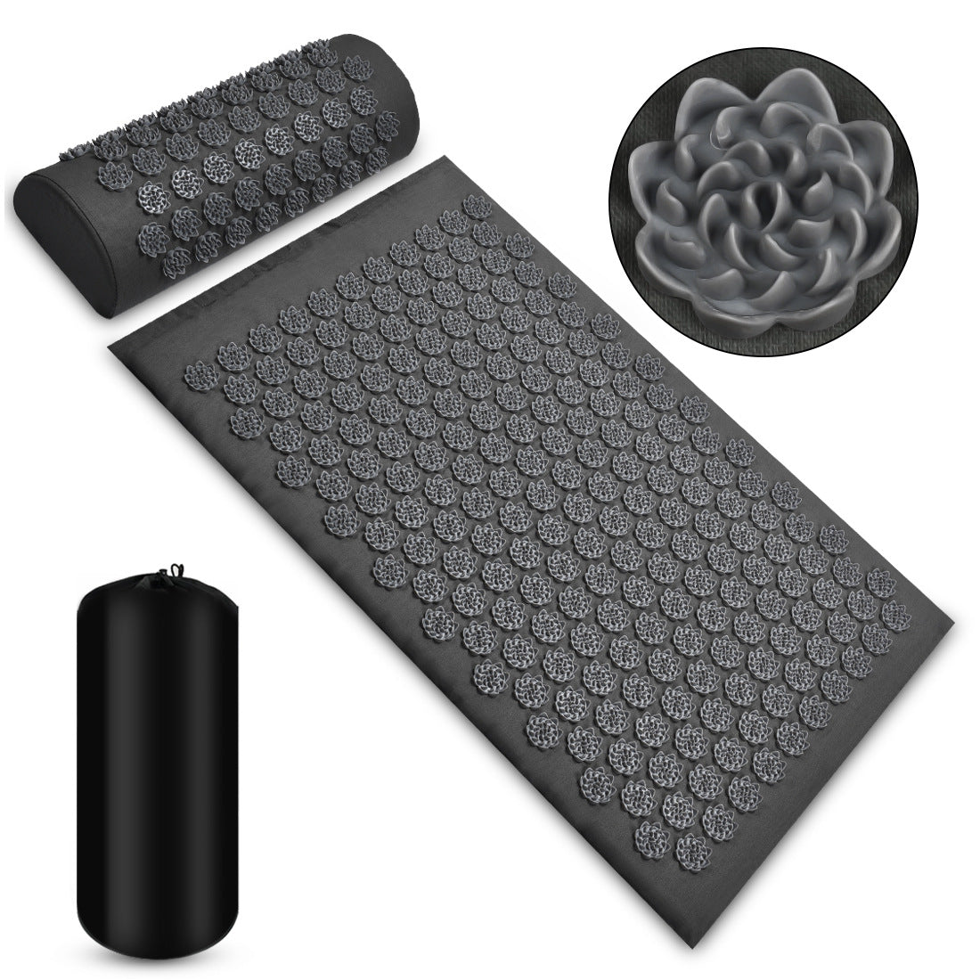 Acupressure mat set for pain relief and relaxation