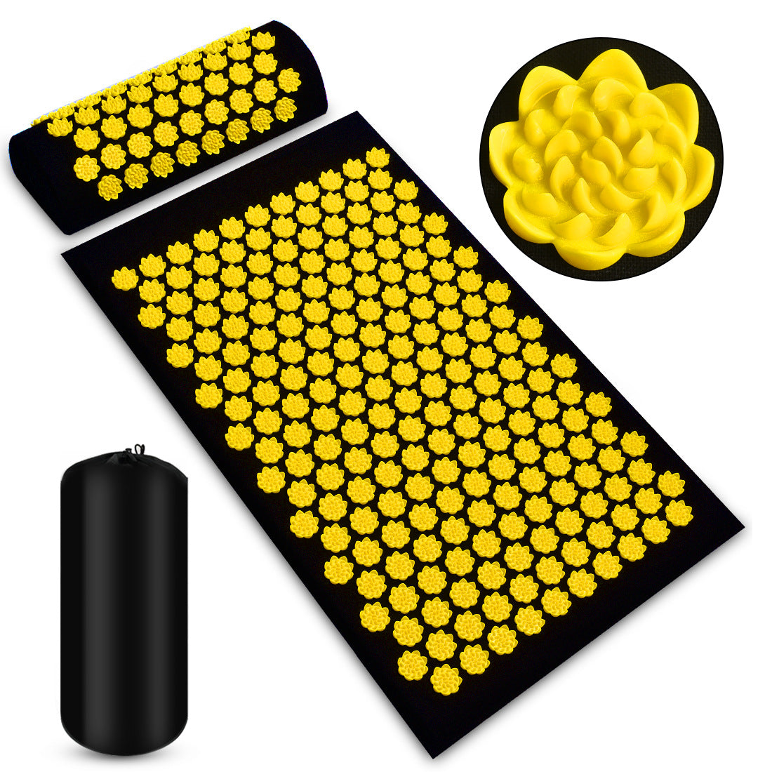 Acupressure mat set for pain relief and relaxation