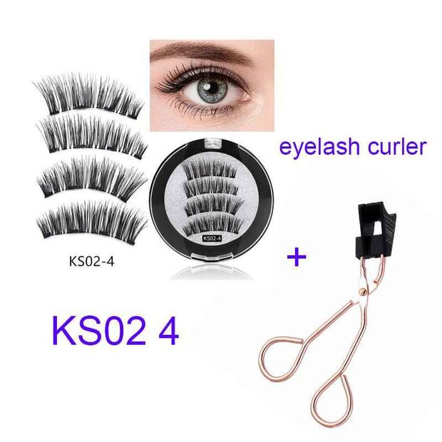 Four Magnet False Lashes for Effortless Glamour