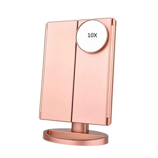 22 Inch LED Touch-Screen Makeup Mirror with Adjustable LED Lights for Flawless Beauty