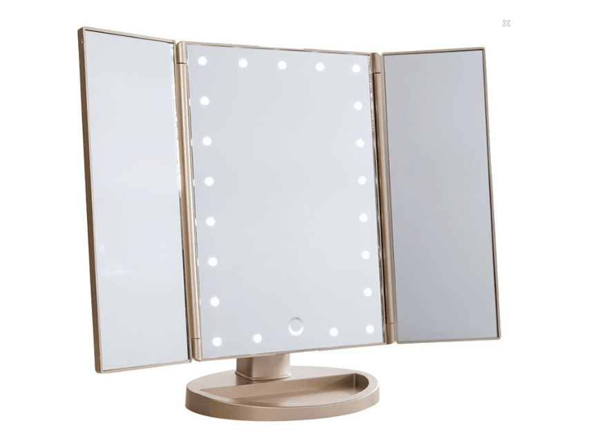 22 Inch LED Touch-Screen Makeup Mirror with Adjustable LED Lights for Flawless Beauty