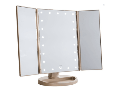 22 Inch LED Touch-Screen Makeup Mirror with Adjustable LED Lights for Flawless Beauty