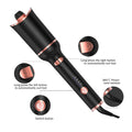 Automatic curling iron with adjustable heat control