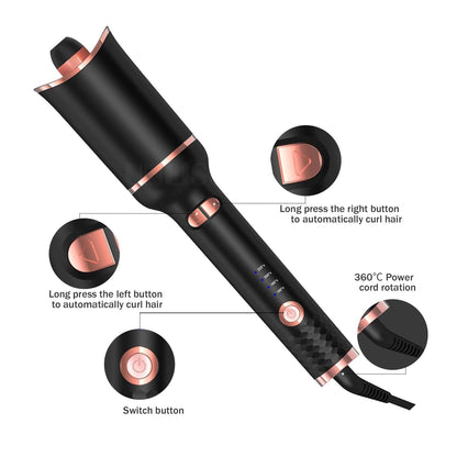 Auto Rotating Hair Curler for Effortless Curls and Waves - Sabynah
