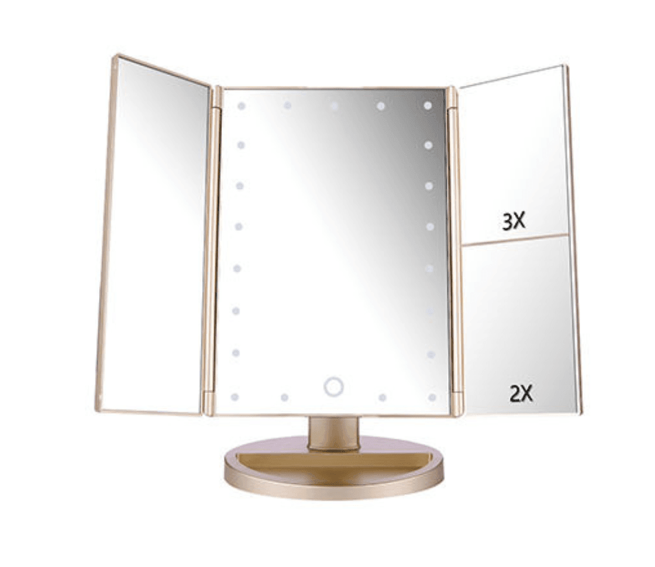 22 Inch LED Touch-Screen Makeup Mirror with Adjustable LED Lights for Flawless Beauty