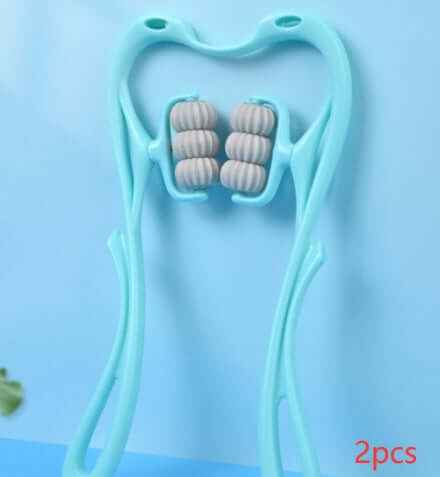Multifunctional Neck Massager Tool - Six-Wheel Pain Relief and Relaxation