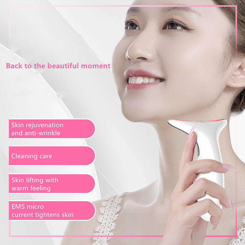 EMS Neck Massager promotes collagen production and skin rejuvenation