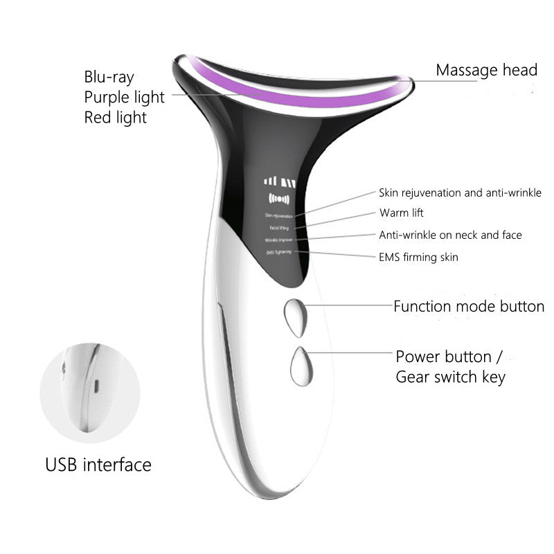 EMS Neck Massager with dolphin design for smoother, firmer skin