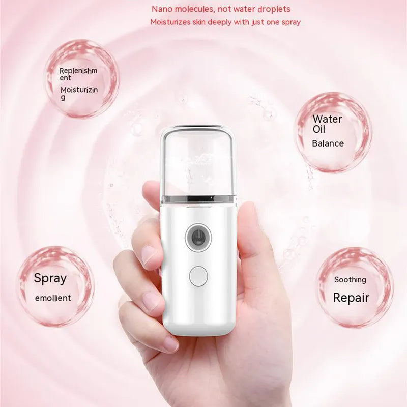 Portable face mist spray with nano hydration