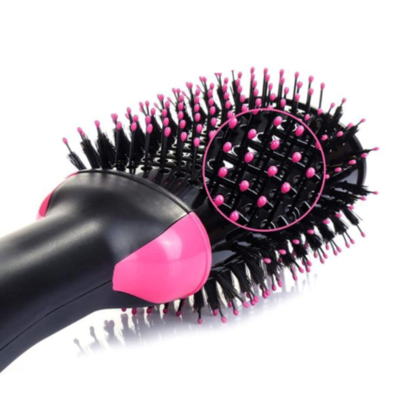 Hair dryer brush with ergonomic design for easy styling