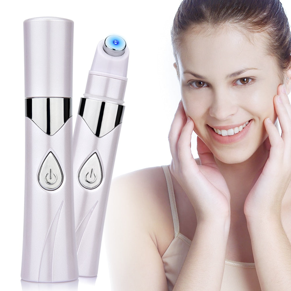 Portable blue light acne treatment device