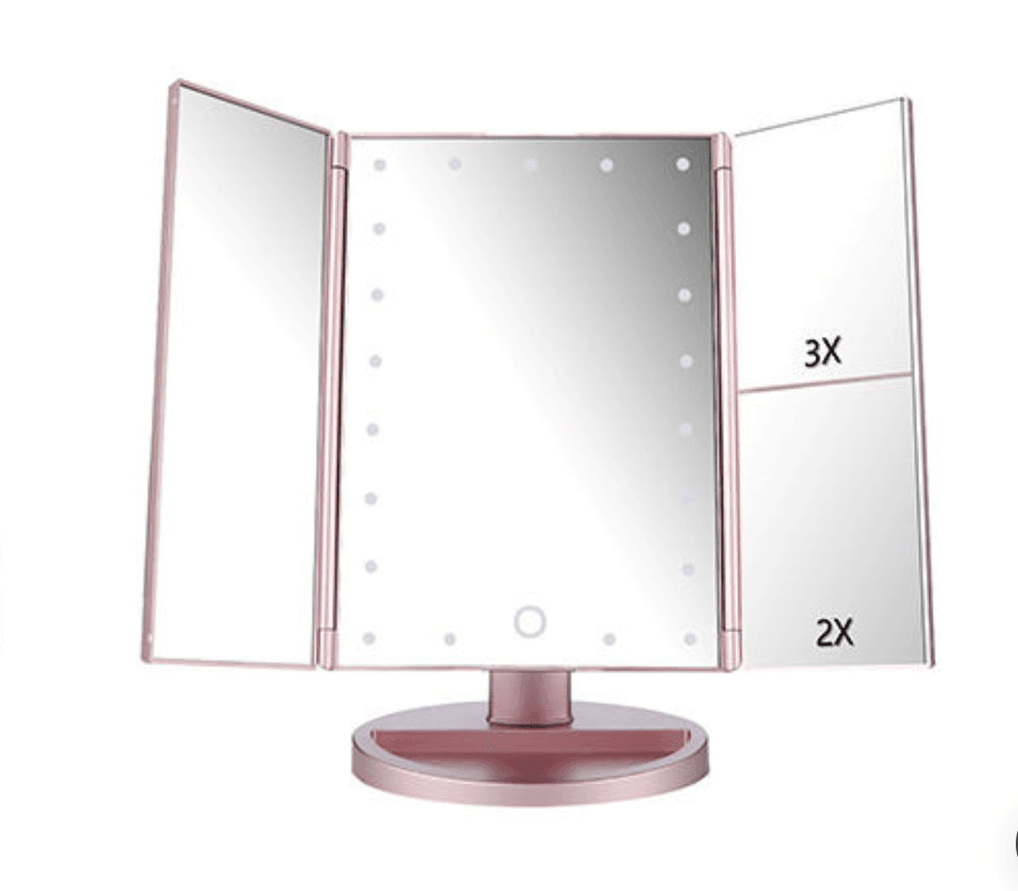 22 Inch LED Touch-Screen Makeup Mirror with Adjustable LED Lights for Flawless Beauty
