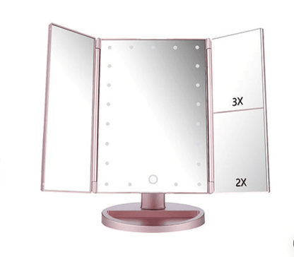 22 Inch LED Touch-Screen Makeup Mirror with Adjustable LED Lights for Flawless Beauty