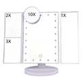 LED lighted makeup mirror for clear reflections