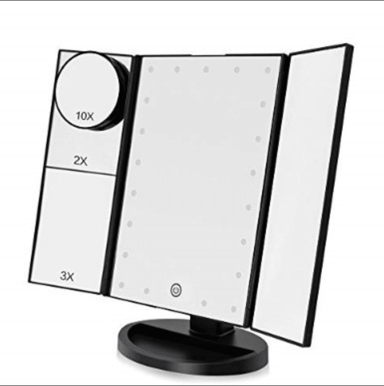 22 Inch LED Touch-Screen Makeup Mirror with Adjustable LED Lights for Flawless Beauty