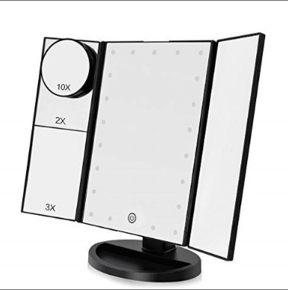 22 Inch LED Touch-Screen Makeup Mirror with Adjustable LED Lights for Flawless Beauty