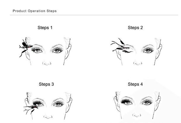 Four Magnet False Lashes for Effortless Glamour - Sabynah