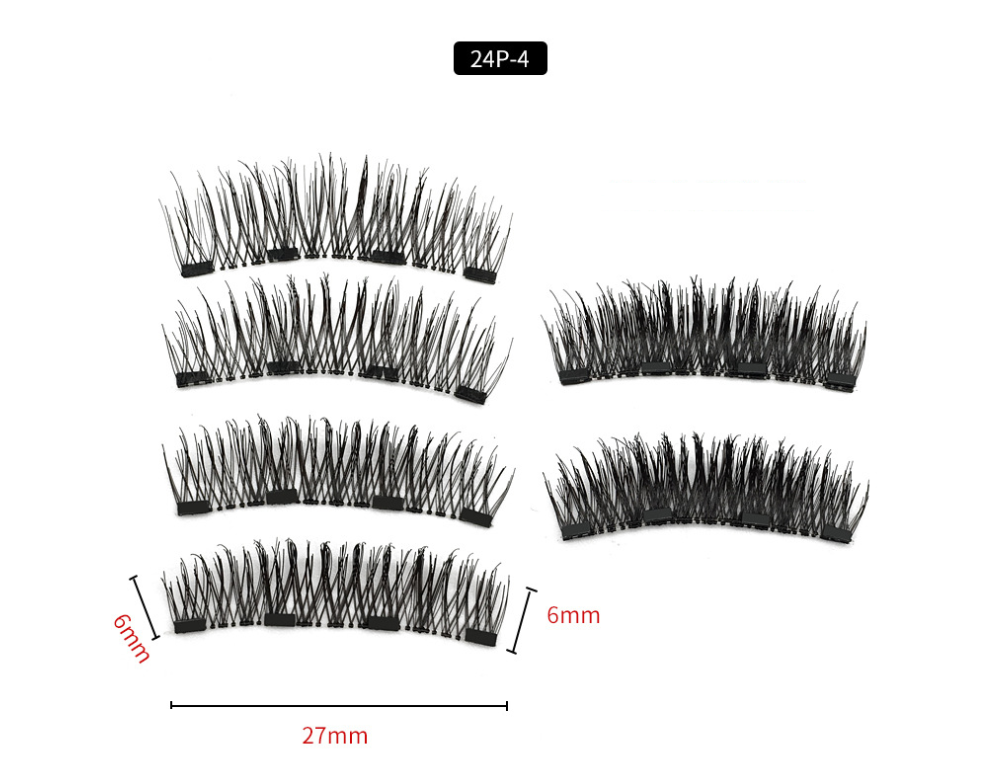 Magnetic False Eyelashes providing instant volume and lift