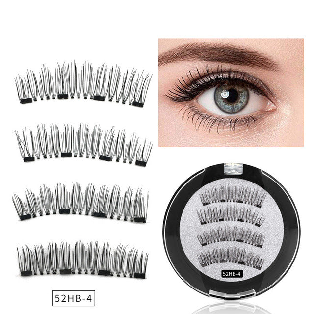 Natural finish with Magnetic False Eyelashes