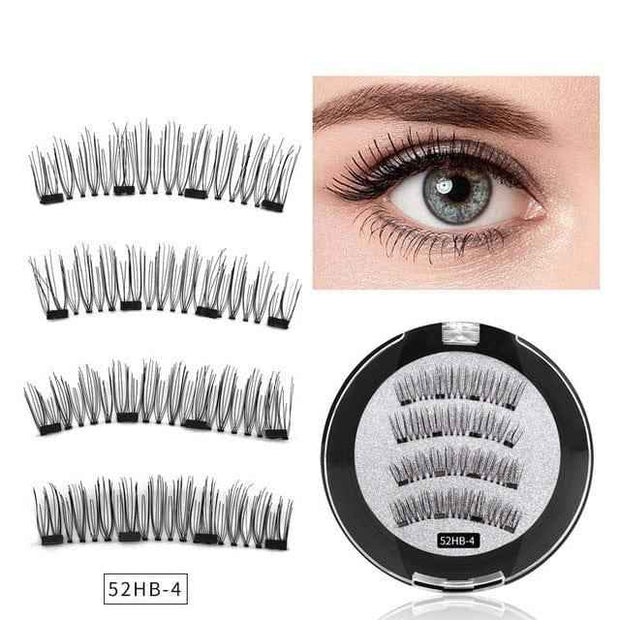 Four Magnet False Lashes for Effortless Glamour