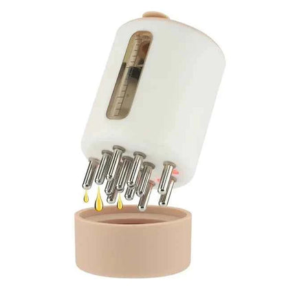 Electric LED Head Massager with Hair Growth Oil Serum Applicator for Enhanced Hair Wellness