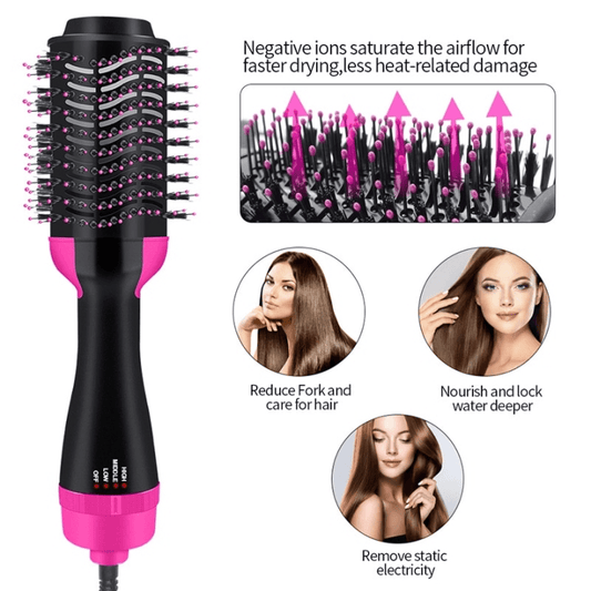Hair Dryer Brush Volumizer | 2-in-1 Hot Air Brush for Effortless Styling