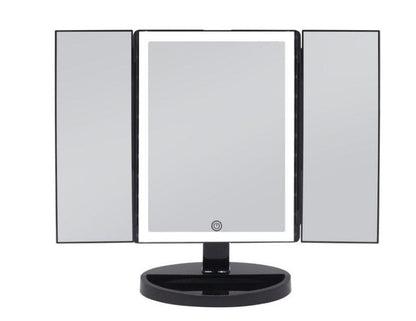 22 Inch LED Touch-Screen Makeup Mirror with Adjustable LED Lights for Flawless Beauty - Sabynah
