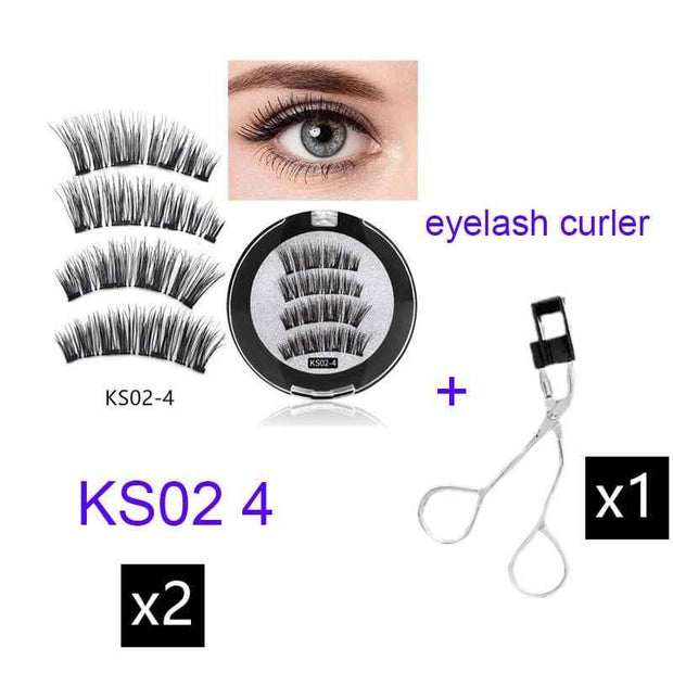 Four Magnet False Lashes for Effortless Glamour