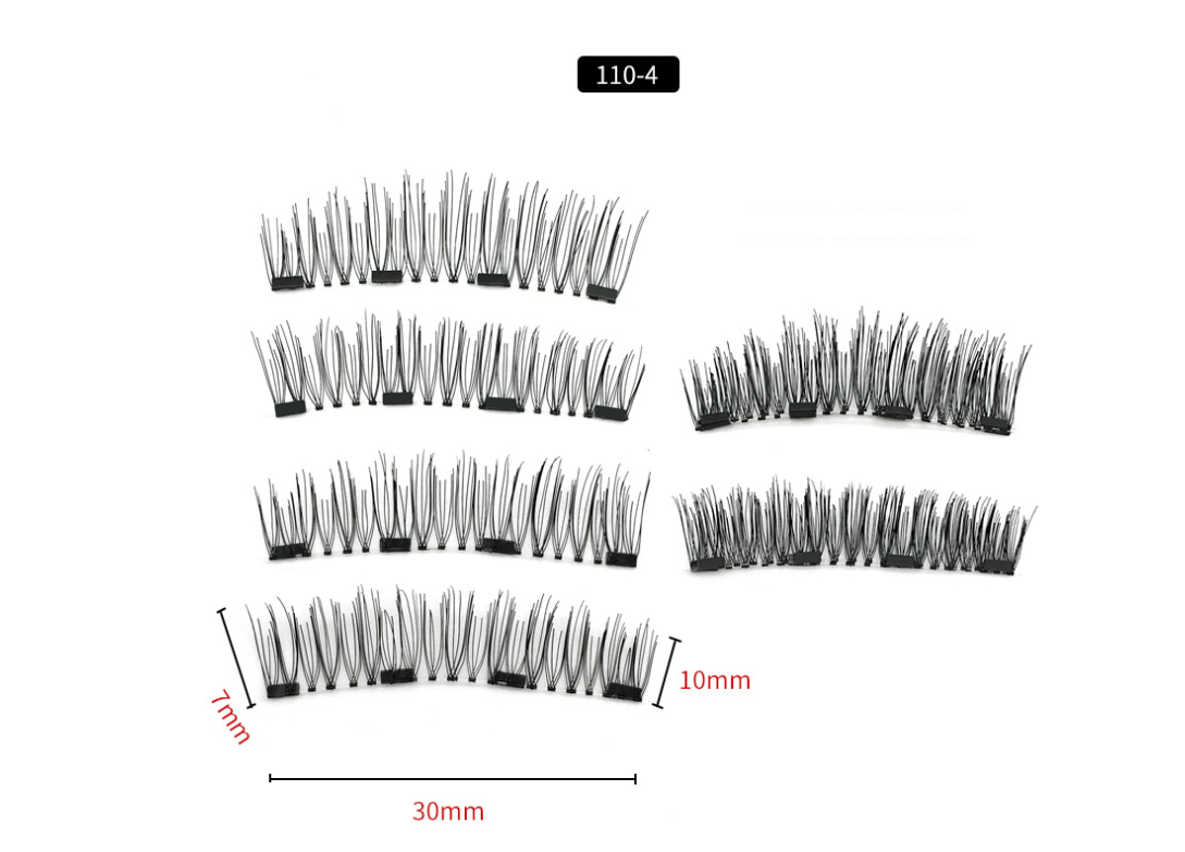 Magnetic False Eyelashes with seamless integration into natural lashes