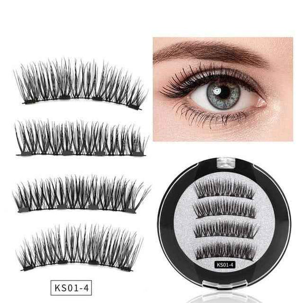 Four Magnet False Lashes for Effortless Glamour