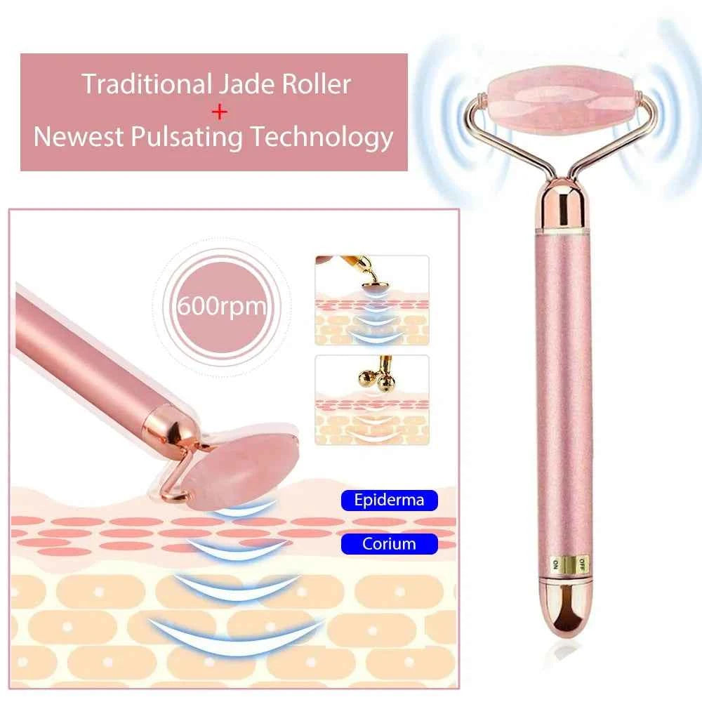 3-in-1 Jade Roller Massage Set for Vibrant Skin and Relaxation